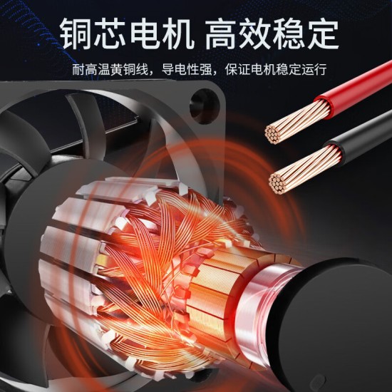 汇君（HUIJUN） 电脑工控CPU散热风扇静音大风量智能监测转速3PIN柜机DC12V三线风扇