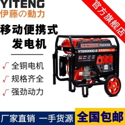 小型3 5 6 7 8KW汽油发电机220V380V户外应急工程备用YT3600DC-2