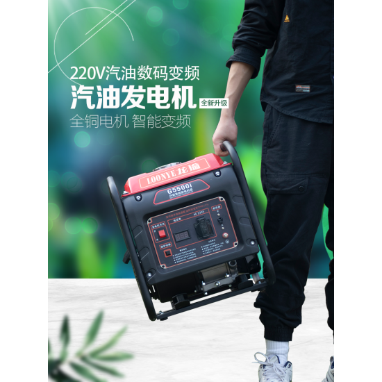 汽油发电机220V小型全铜家用迷你单相汽油无刷数码变频微型便携式