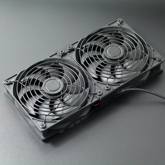 晶颜 12CM高转速暴力风扇大风量 涡轮增压风扇220V电脑机柜显卡架风扇 服务器水冷排散热风扇排