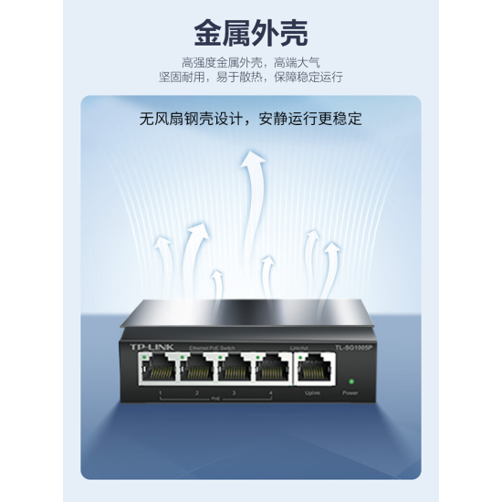 普联TP-LINK POE供电交换机5口8口10口千兆百兆16/24口网络分流器五八口路由器网线分线器宿舍家用交换器监控