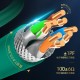 万级（WANJEED）高速度超六类网线 双屏蔽万兆10G超6类双绞线无氧铜纯铜线芯工程家装整箱网络线1-13123