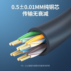 绿联超五六类网线千兆铜网线 超六类万兆高速箱线CAT5e/6a类网络连接线双绞线监控家装办公工程网线