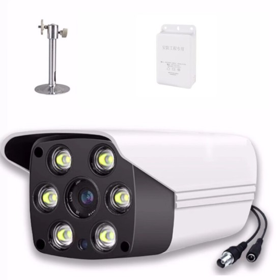 超清3000线模拟监控摄像头日夜全彩带灯监控器老式模拟摄像机室外