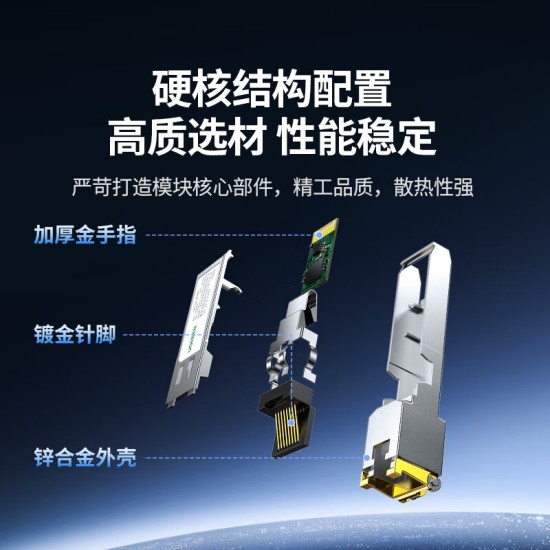 绿联SFP千兆光纤电口模块RJ45 光口转换电口模块 1.25G光电转换 广泛兼容华为/锐捷/中兴/普联/华三