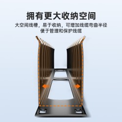 山泽理线架24档48口 加厚金属19英寸1U机架式工程网络机柜理线器成品网线跳线梳理器TWAN-48