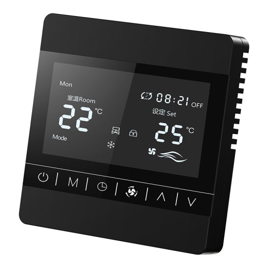 SANCORY中央空调水机风机盘管二管制四管制智能温控器86盒控制开关面板