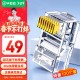 毕亚兹 五类水晶头 电脑网络连接器 RJ45工程级8P8C CAT.5插面板金手指网线压接水晶头 100个装