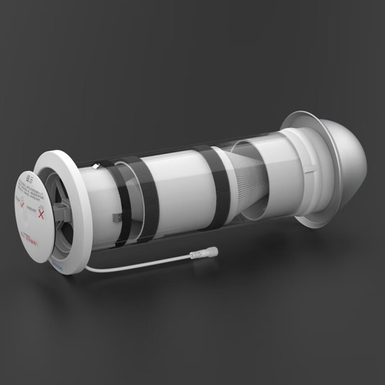 埃默德 新风系统 家用新风系统PM2.5过滤墙体式通风器不锈钢pvc智能除甲醛机SK-QS110S