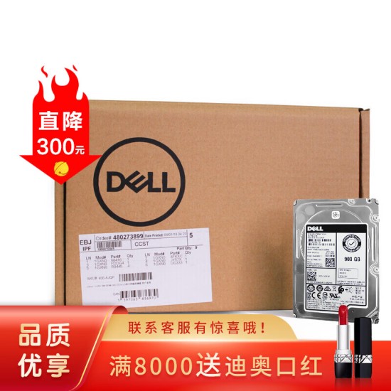 戴尔（DELL）服务器硬盘 SAS/300G/600G/900G/1T/2T/3T/4T
