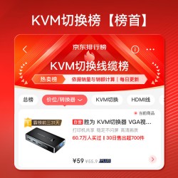 胜为（shengwei）KVM切换器 VGA视频切屏器 二进一出 台式机笔记本显示器监控鼠标键盘USB打印机共享器DVK1201G