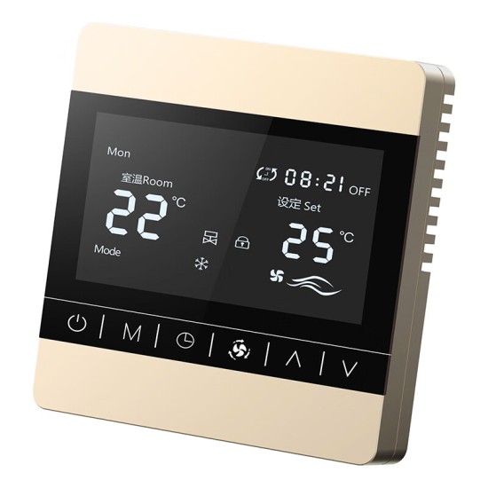 SANCORY中央空调水机风机盘管二管制四管制智能温控器86盒控制开关面板